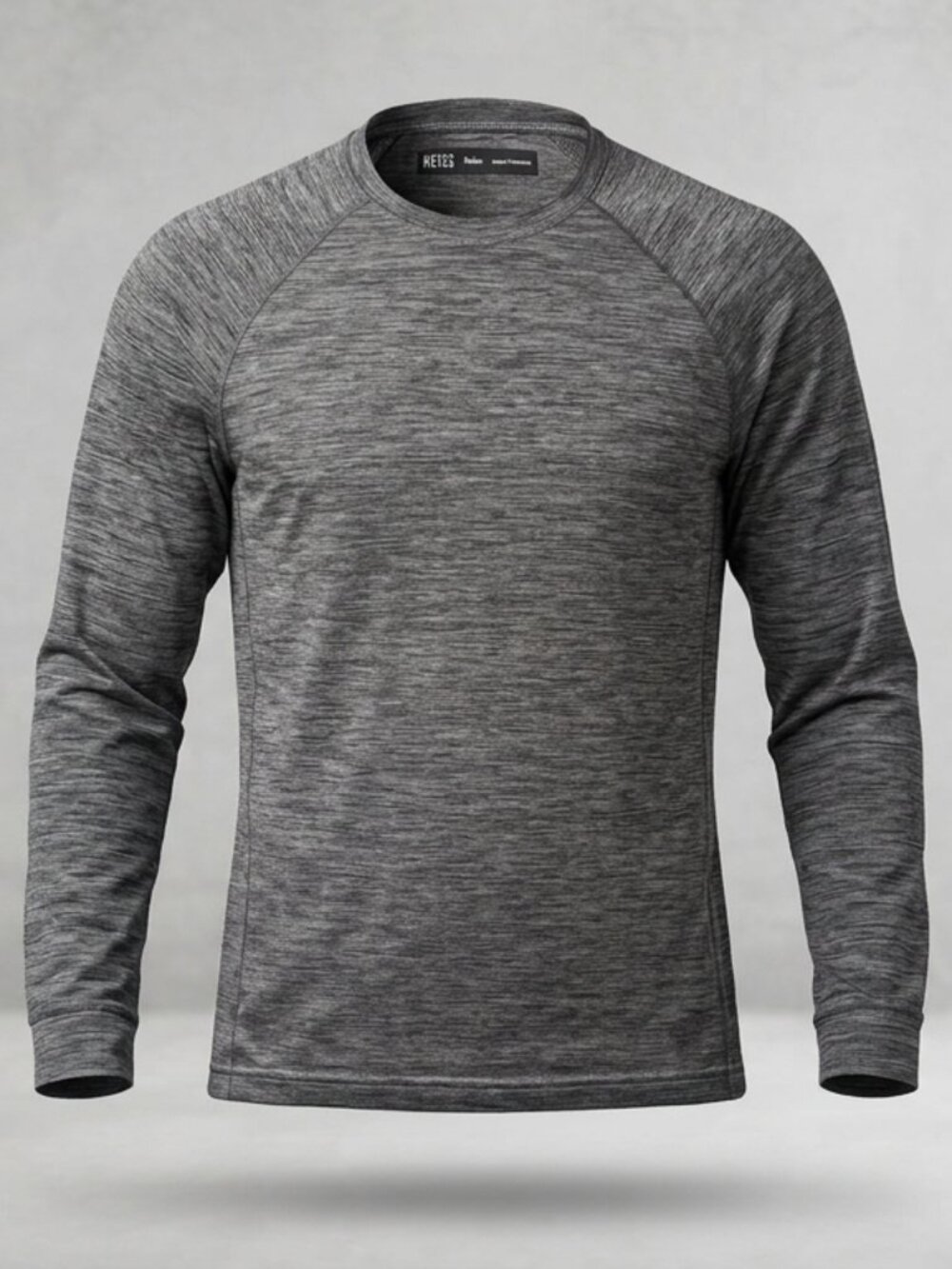 REI Co-Op Men’s Med Performance Activewear L/S T-shirt Heathered Brown